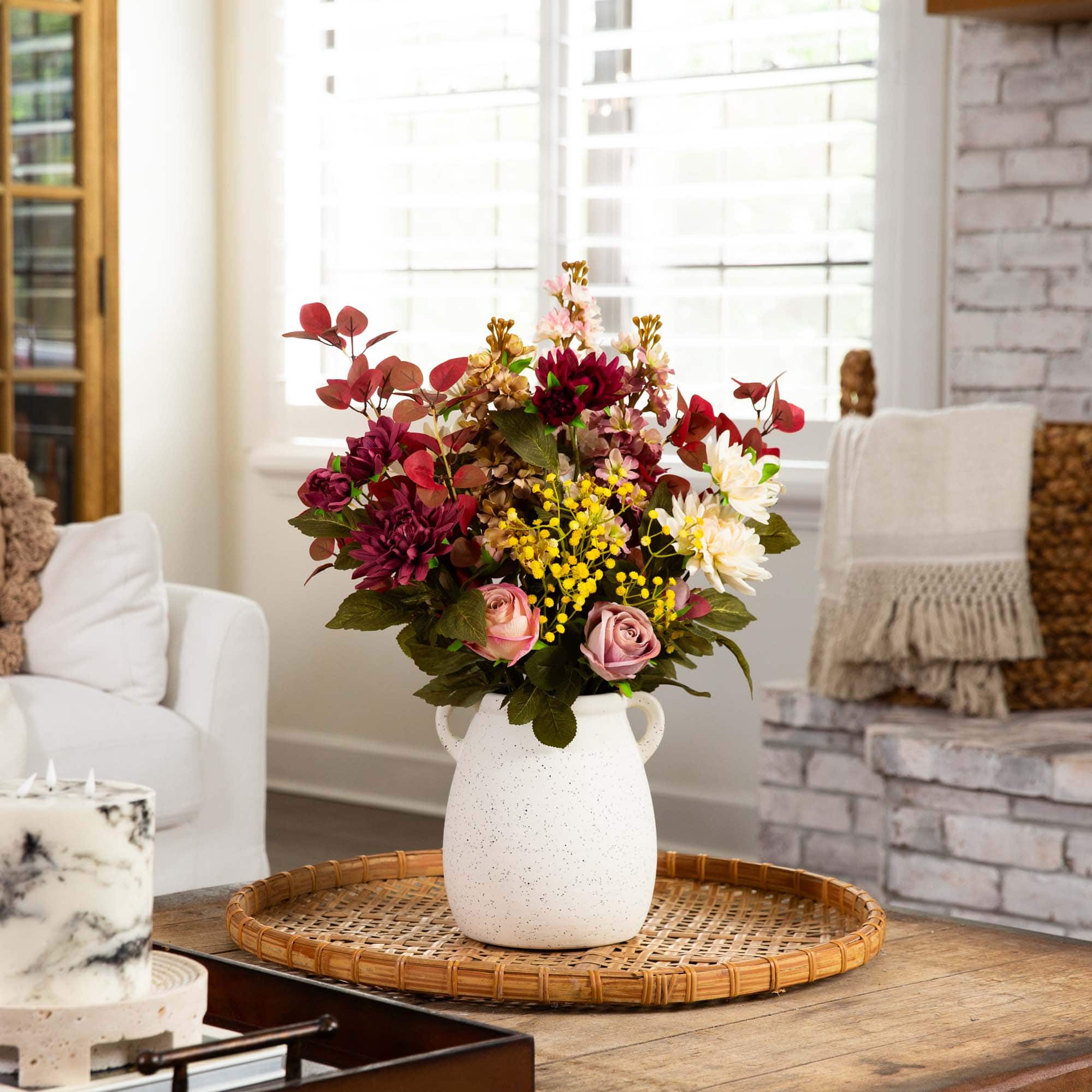25" Mixed Flower Arrangement in Ceramic Vase